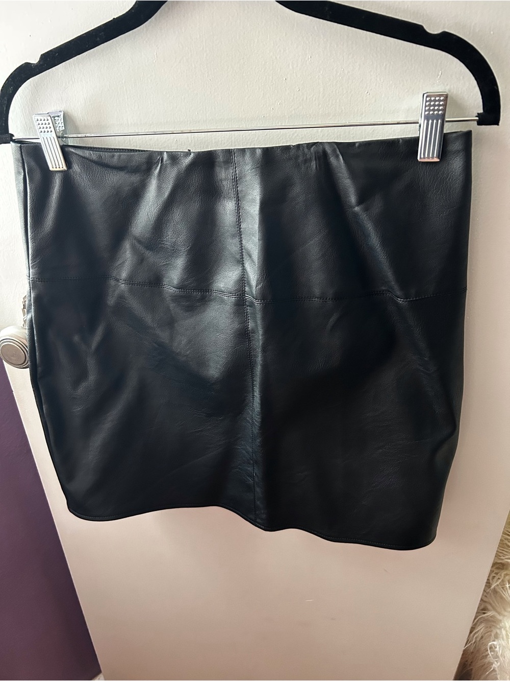 Misguided Black Faux Leather Mini Skirt